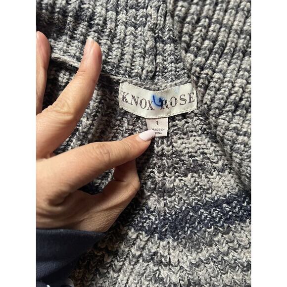 Knox Rose Cardigan Sweater Womens Size 1 Multicolor Open Front Boho Bohemian - Picture 3 of 5